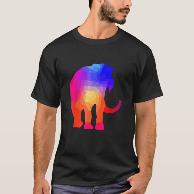 Tie Dye Elephant Tie Dyed Spara Animals T Shirt (Framsida)