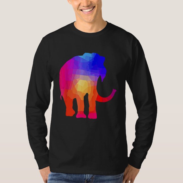 Tie Dye Elephant Tie Dyed Spara Animals T Shirt (Framsida)