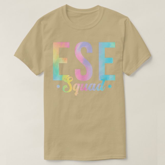 Tie Dye ESE Squad Team Lacher Apprecition bak t T Shirt (Design framsida)