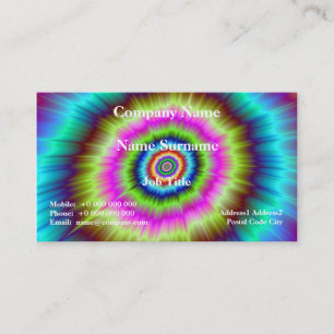 Tie Dye Explosion Visitkort
