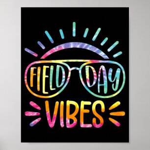 Tie Dye Fält Dag Vibes i Fält D Poster