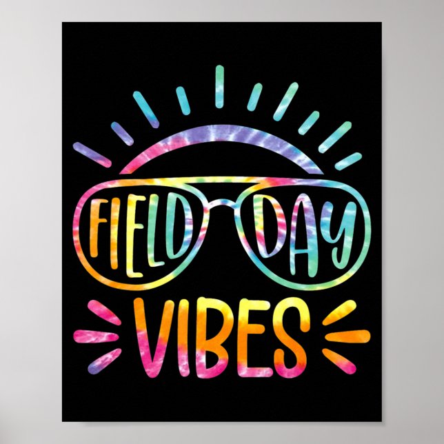 Tie Dye Fält Dag Vibes i Fält D Poster (Framsidan)