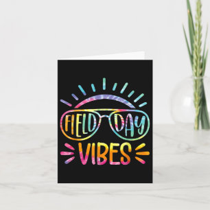 Tie Dye Fält Dag Vibes Sista Skoldagen Fält D Kort