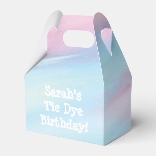 Tie Dye Favor Box Presentaskar (Framsidan Sidan)