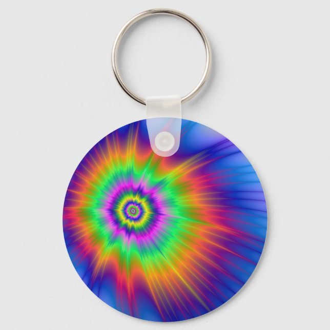 Tie Dye Fireball Nyckelring (Framsida)
