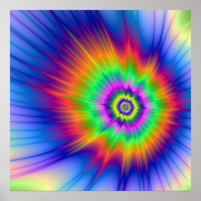 Tie Dye Fireball Poster (Framsidan)
