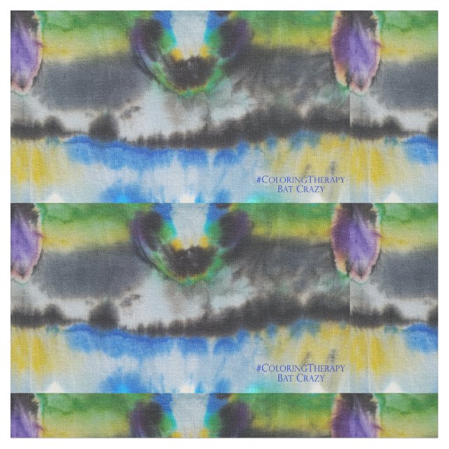 Tie-Dye Fladdermus Crazy Fabric Tyg (Närbild)