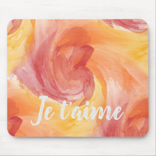 Tie-Dye Flame Red Orange Painterly Kärlek Watercol Musmatta