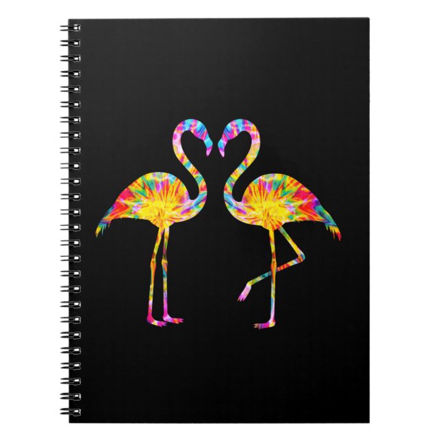 TIE DYE FLAMINGO ANTECKNINGSBOK (Framsidan)