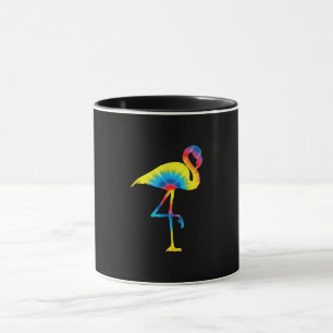 Tie Dye Flamingo Rainbow Skriv ut fågelhippie Mugg
