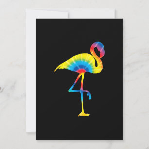 Tie Dye Flamingo Rainbow Skriv ut fågelhippie Spara Datumet