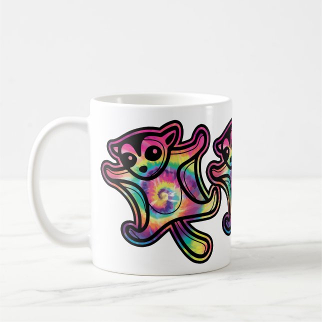 Tie Dye Flygande Pungsorkar Kaffemugg (Vänster)