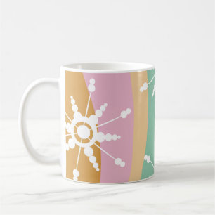 Tie Dye Flytande Retro Groovy Jul Beige Grön Kaffemugg