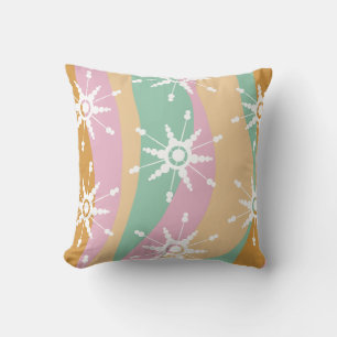 Tie Dye Flytande Retro Groovy Jul Beige Grön Kudde