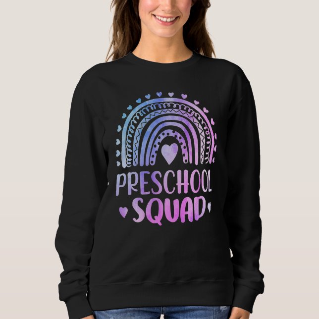 Tie Dye Förskolegrupp Lärare  Regnbåge Tillbaka Ti T Shirt (Framsida)