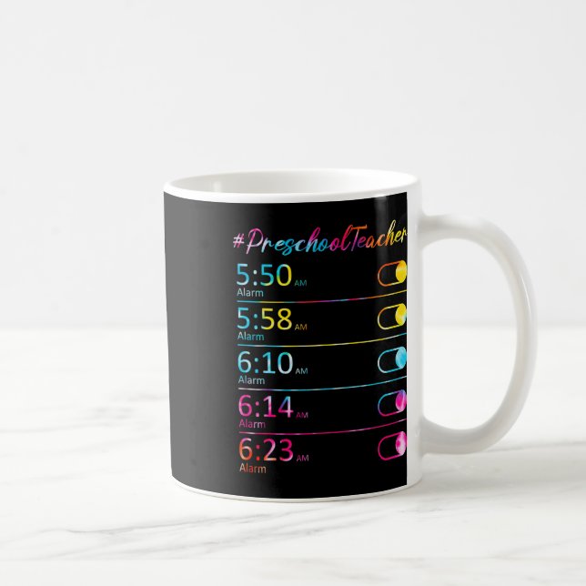 Tie Dye Förskolelärare Tacksamhet Väckarklocka Kaffemugg (Höger)