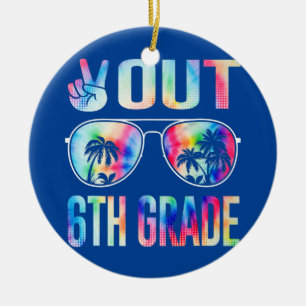 Tie Dye Fredsdagen i 6e Klass Julgransprydnad Keramik
