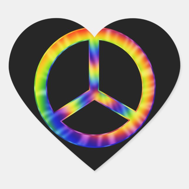 Tie Dye Fredssymbol Klistermärken (Framsida)