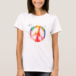 Tie- Dye Fredstecken Hippie Bohemian Festival Symb T Shirt