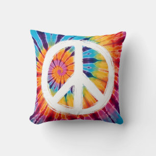 Tie-Dye-Fredstecken Kudde