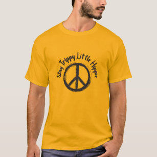 Tie-Dye Fredstecken Stanna på Trippy Little Hippie T Shirt