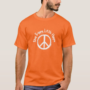 Tie-Dye Fredstecken Stanna på Trippy Little Hippie T Shirt