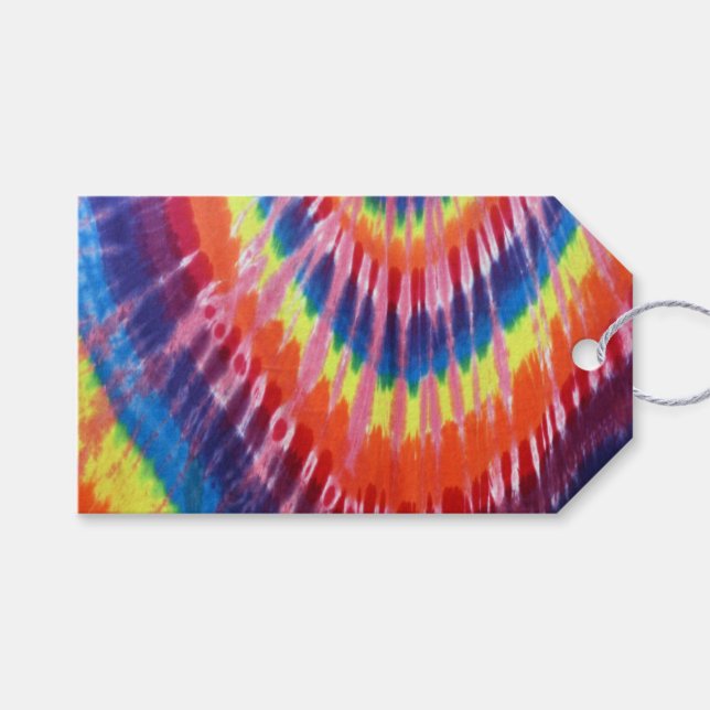 TIE DYE Gift-Märkre Presentetikett (Framsidan (Horisontell))