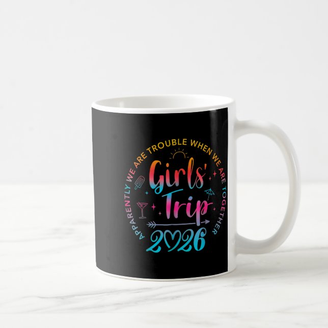 Tie Dye Girls Trip 2026 Trouble When We Are Togeth Kaffemugg (Höger)