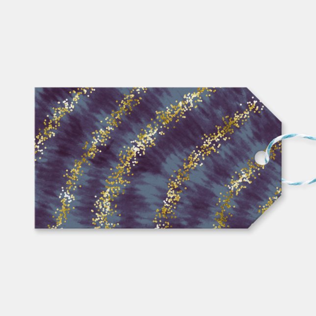 Tie-dye glitter presentetikett (Framsidan (Horisontell))