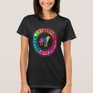 Tie Dye Golden Cocker Retriever Hund Pappa Pet Mam T Shirt
