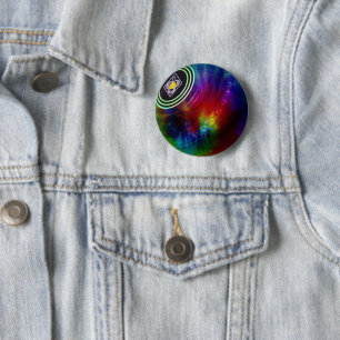 Tie Dye Gräsmatta Bowls, Button Badge Knapp