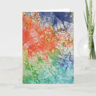 Tie Dye Greeting Card Helgkort