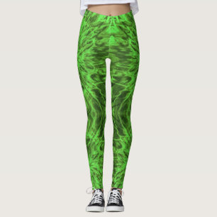 TIE DYE GRÖN LEGGINGS