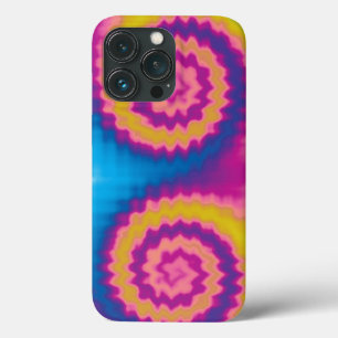 Tie dye groovy funky retro swirrulle färglös mönst