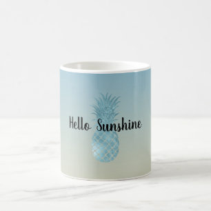 Tie Dye Gult Aqua Pineapple Kaffemugg