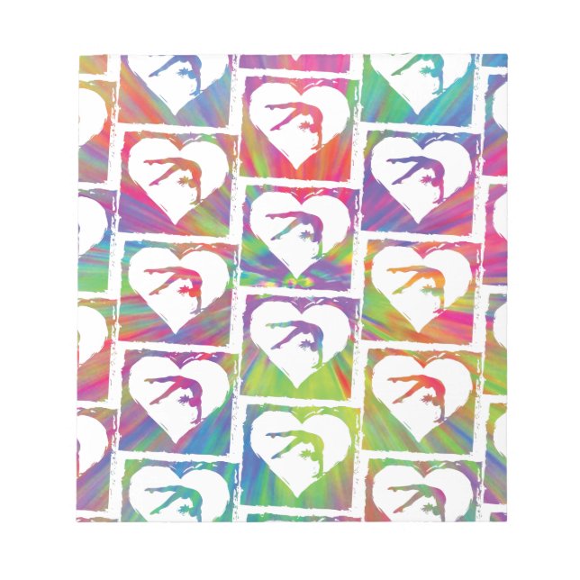 Tie Dye Gymnastics Mönster Anteckningsblock (Framsida)