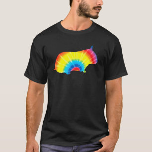 Tie Dye Hamster Rainbow Skriv ut Rodent Pet Hippie T Shirt