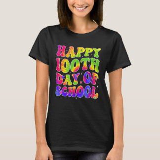 Tie Dye Happy 100th Day of School Students Kids Te T Shirt