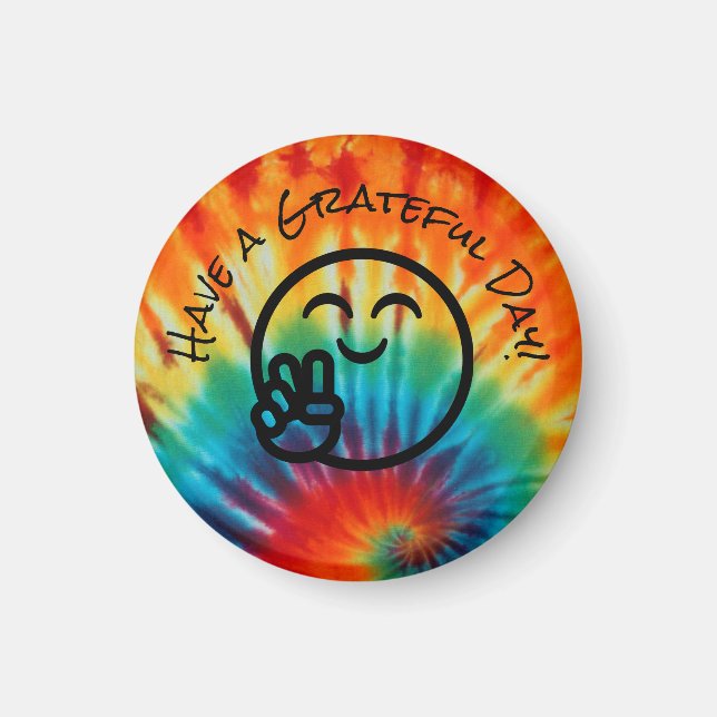 Tie Dye har tacksamma dagar Magnet (Framsidan)