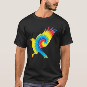 Tie Dye Hawk Rainbow Skriv ut Falcon Bird Hippie P T Shirt