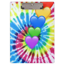 Tie Dye Hearests Clipboard