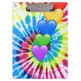 Tie Dye Hearests Clipboard