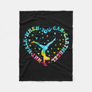 Tie-dye Heart CartWheel Gymnastics CheerLedare Gym Fleecefilt
