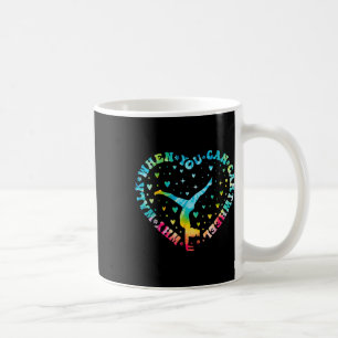 Tie-dye Heart CartWheel Gymnastics CheerLedare Gym Kaffemugg