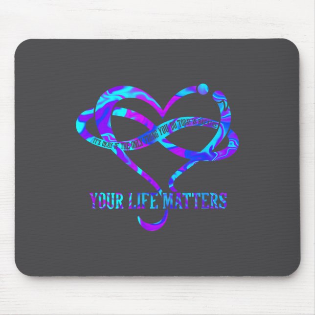 Tie Dye Heart Ditt Liv S Suicideprevention Medvete Musmatta (Framsidan)