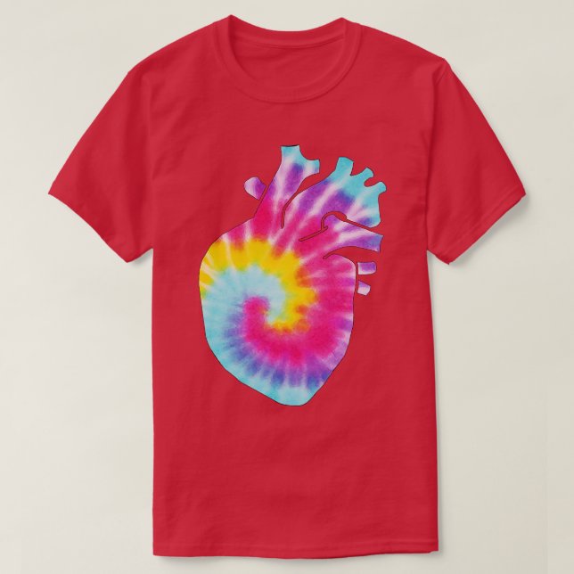 Tie Dye Heart T Shirt (Design framsida)