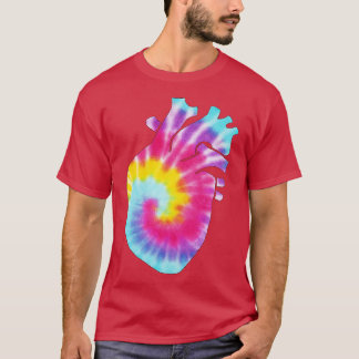 Tie Dye Heart T Shirt