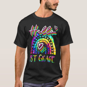 Tie Dye Hej 1:a Klass-läraren första dagen T Shirt