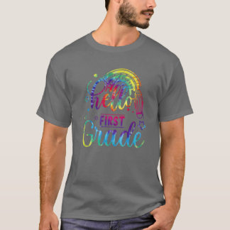 Tie Dye Hej First Klass Lacher Student tillbaka ti T Shirt