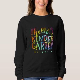 Tie Dye Hej Kindergarten Klass Lärare tillbaka til T Shirt